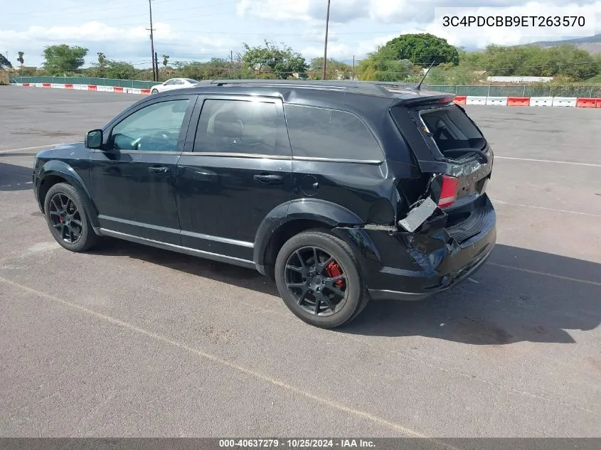 2014 Dodge Journey Sxt VIN: 3C4PDCBB9ET263570 Lot: 40637279