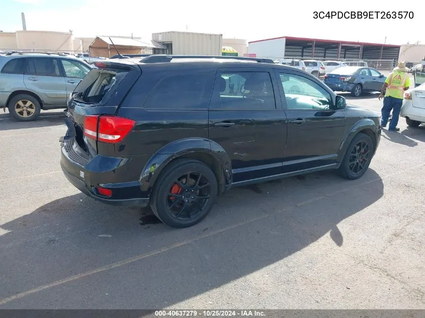 2014 Dodge Journey Sxt VIN: 3C4PDCBB9ET263570 Lot: 40637279