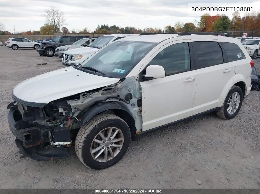 2014 Dodge Journey Sxt VIN: 3C4PDDBG7ET108601 Lot: 40651754