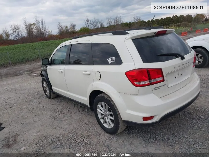 2014 Dodge Journey Sxt VIN: 3C4PDDBG7ET108601 Lot: 40651754