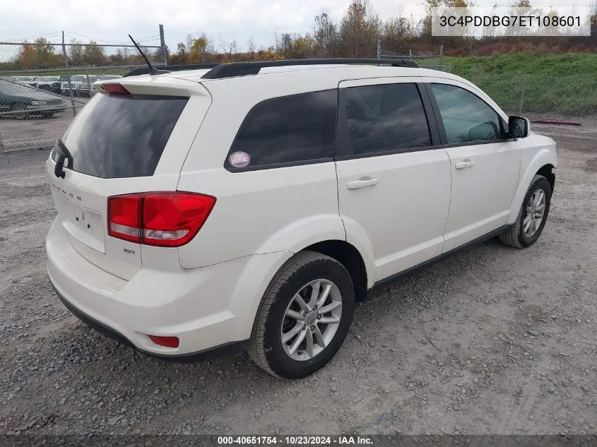 2014 Dodge Journey Sxt VIN: 3C4PDDBG7ET108601 Lot: 40651754