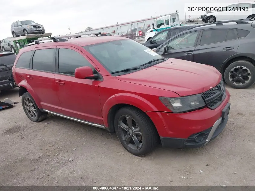 2014 Dodge Journey Crossroad VIN: 3C4PDCGG0ET261193 Lot: 40664347