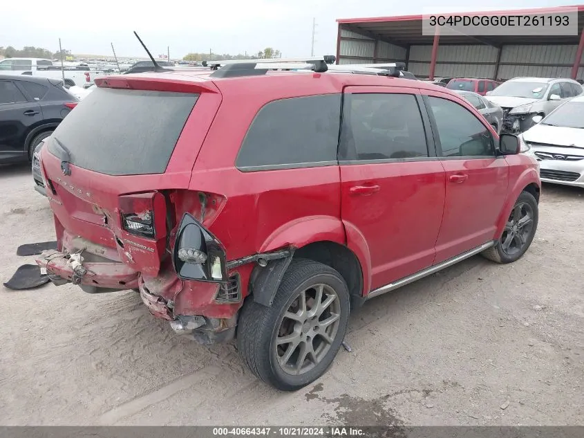 2014 Dodge Journey Crossroad VIN: 3C4PDCGG0ET261193 Lot: 40664347