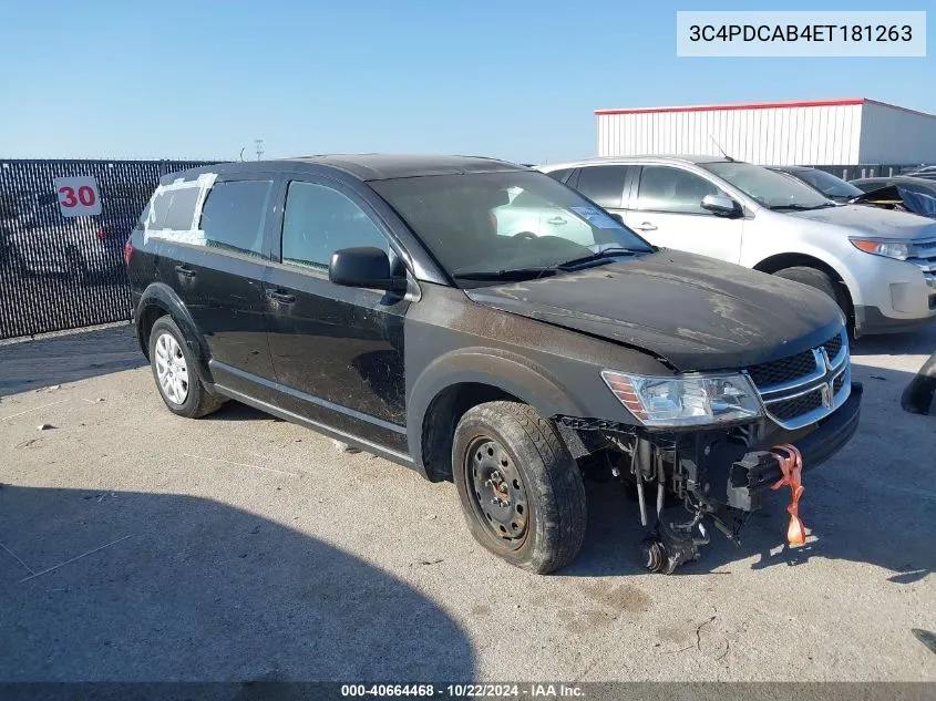 3C4PDCAB4ET181263 2014 Dodge Journey American Value Pkg