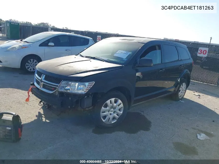 3C4PDCAB4ET181263 2014 Dodge Journey American Value Pkg