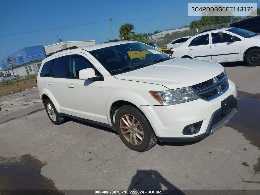 2014 Dodge Journey Sxt VIN: 3C4PDDBG6ET143176 Lot: 40673070