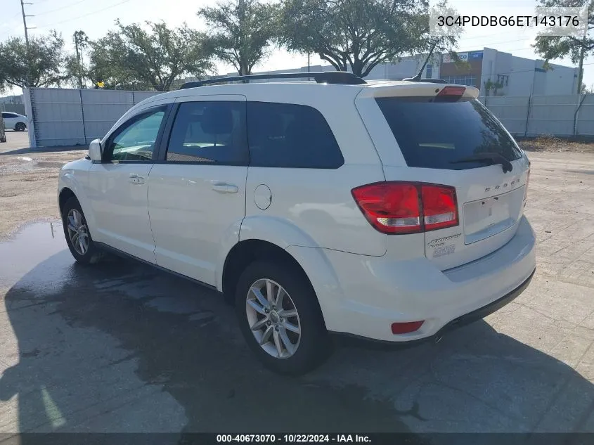 2014 Dodge Journey Sxt VIN: 3C4PDDBG6ET143176 Lot: 40673070