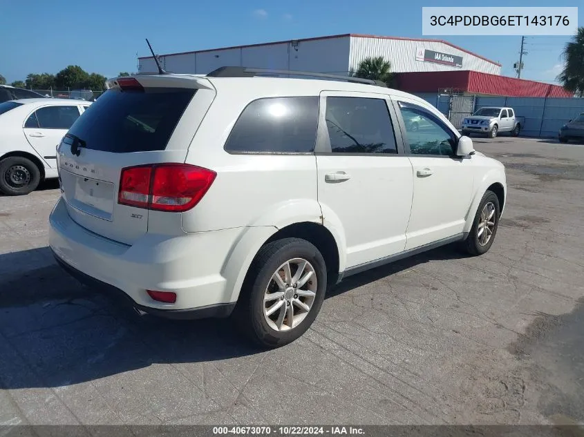 2014 Dodge Journey Sxt VIN: 3C4PDDBG6ET143176 Lot: 40673070