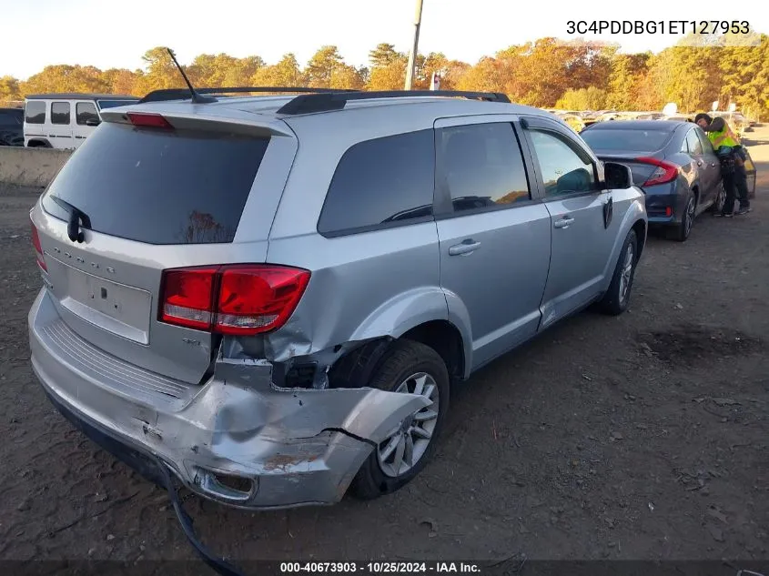 2014 Dodge Journey Sxt VIN: 3C4PDDBG1ET127953 Lot: 40673903