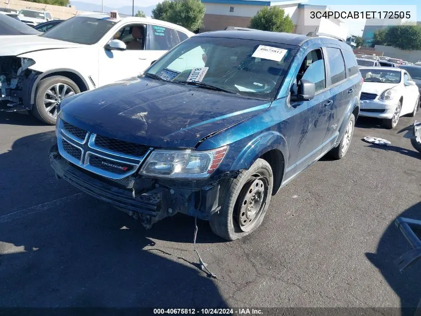 2014 Dodge Journey Se VIN: 3C4PDCAB1ET172505 Lot: 40675812