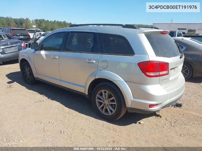 2014 Dodge Journey Sxt VIN: 3C4PDCBG0ET191976 Lot: 40681690