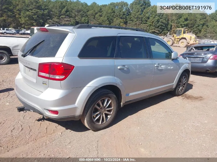 2014 Dodge Journey Sxt VIN: 3C4PDCBG0ET191976 Lot: 40681690