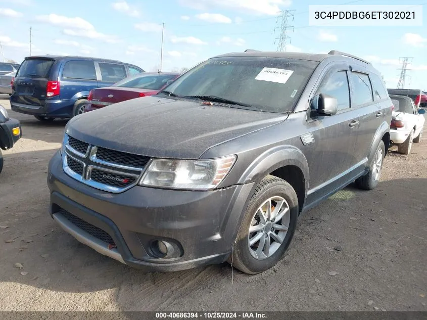 2014 Dodge Journey Sxt VIN: 3C4PDDBG6ET302021 Lot: 40686394