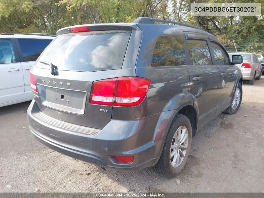 2014 Dodge Journey Sxt VIN: 3C4PDDBG6ET302021 Lot: 40686394