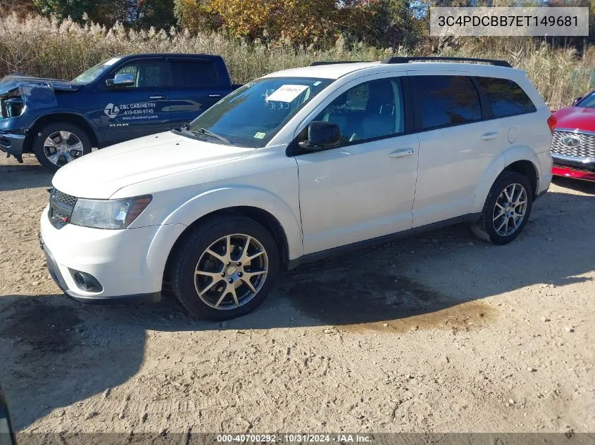 2014 Dodge Journey Sxt VIN: 3C4PDCBB7ET149681 Lot: 40700292