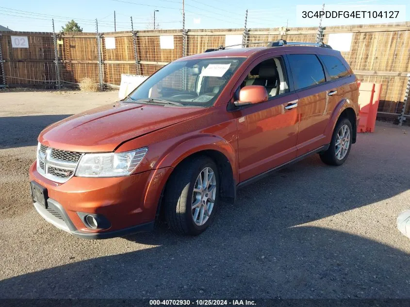 2014 Dodge Journey R/T VIN: 3C4PDDFG4ET104127 Lot: 40702930