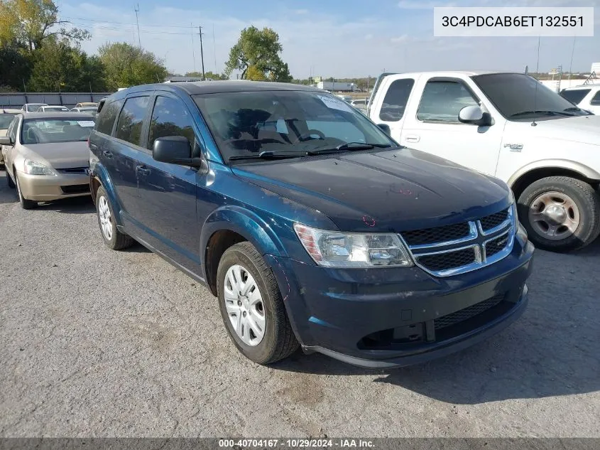 2014 Dodge Journey American Value Pkg VIN: 3C4PDCAB6ET132551 Lot: 40704167