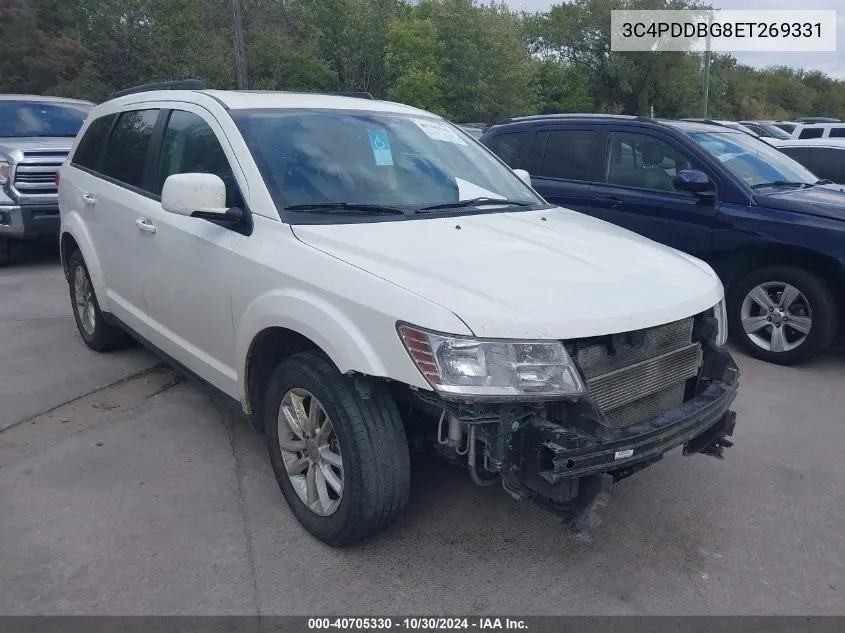 2014 Dodge Journey Sxt VIN: 3C4PDDBG8ET269331 Lot: 40705330