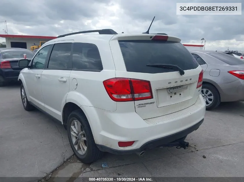 2014 Dodge Journey Sxt VIN: 3C4PDDBG8ET269331 Lot: 40705330