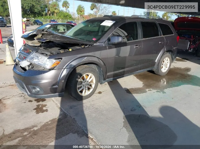 2014 Dodge Journey Sxt VIN: 3C4PDCBG9ET229995 Lot: 40726788