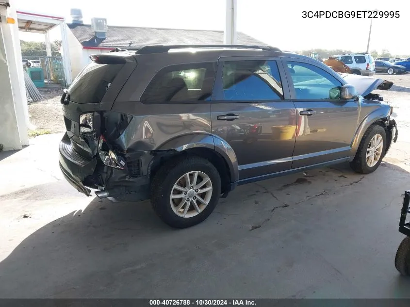 2014 Dodge Journey Sxt VIN: 3C4PDCBG9ET229995 Lot: 40726788