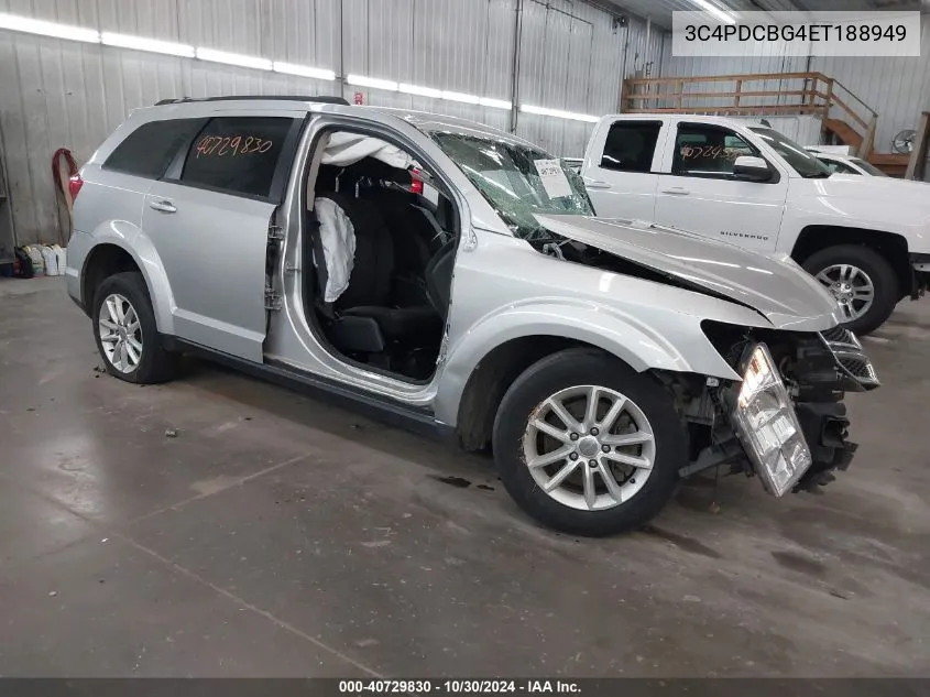 2014 Dodge Journey Sxt VIN: 3C4PDCBG4ET188949 Lot: 40729830