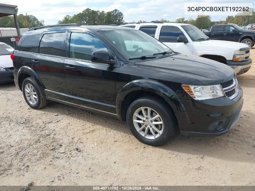 3C4PDCBGXET192262 2014 Dodge Journey Sxt