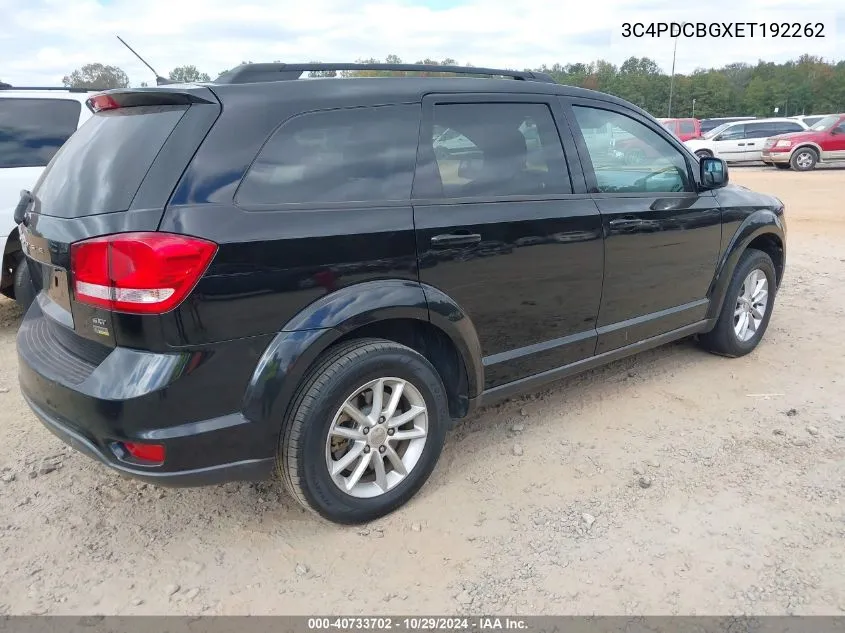 3C4PDCBGXET192262 2014 Dodge Journey Sxt