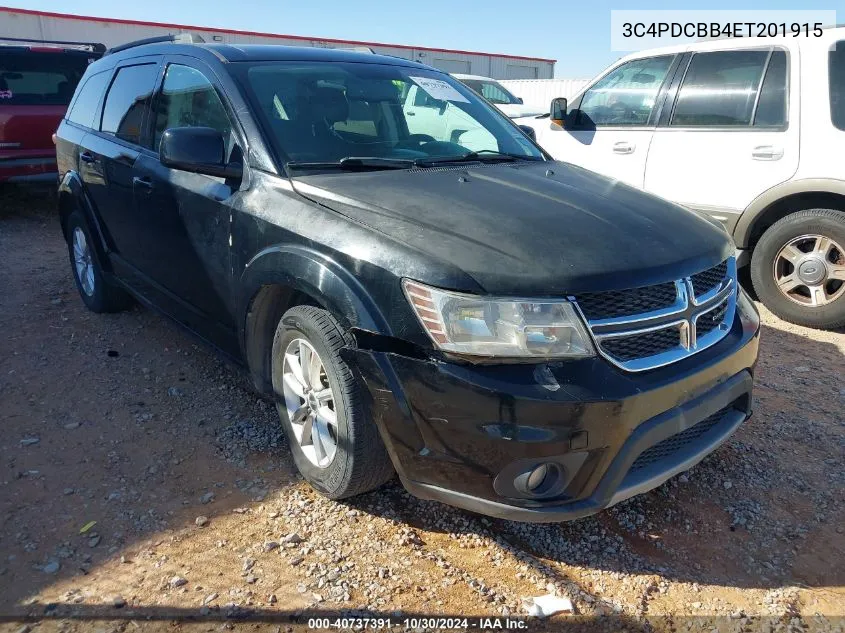 2014 Dodge Journey Sxt VIN: 3C4PDCBB4ET201915 Lot: 40737391