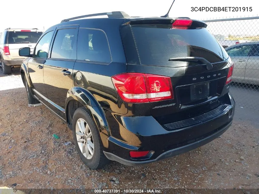 2014 Dodge Journey Sxt VIN: 3C4PDCBB4ET201915 Lot: 40737391