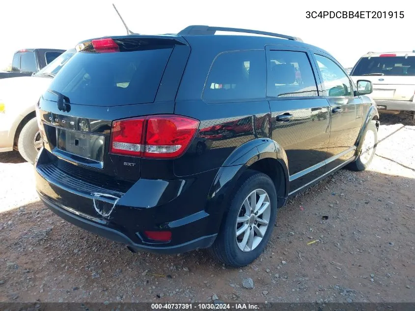 2014 Dodge Journey Sxt VIN: 3C4PDCBB4ET201915 Lot: 40737391