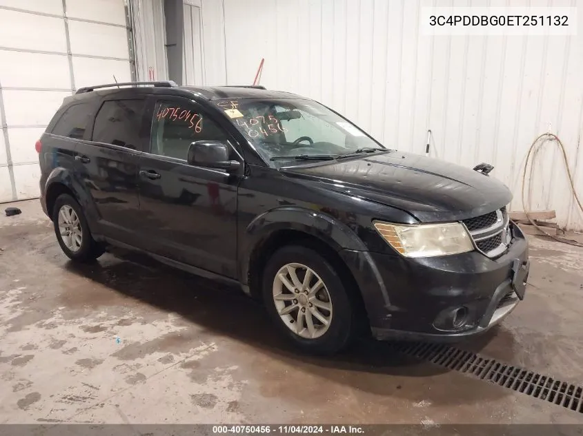 2014 Dodge Journey Sxt VIN: 3C4PDDBG0ET251132 Lot: 40750456