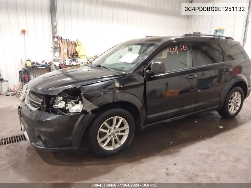 2014 Dodge Journey Sxt VIN: 3C4PDDBG0ET251132 Lot: 40750456