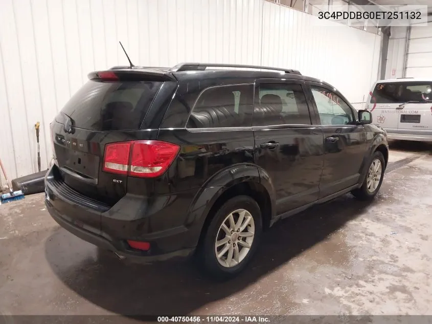 2014 Dodge Journey Sxt VIN: 3C4PDDBG0ET251132 Lot: 40750456