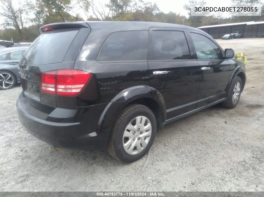 2014 Dodge Journey American Value Pkg VIN: 3C4PDCAB0ET278055 Lot: 40753775