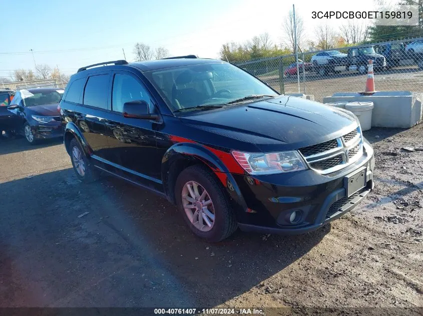 2014 Dodge Journey Sxt VIN: 3C4PDCBG0ET159819 Lot: 40761407