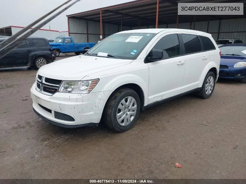 2014 Dodge Journey American Value Pkg VIN: 3C4PDCABXET277043 Lot: 40775413