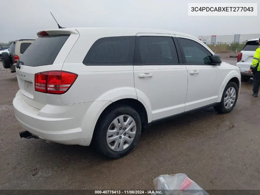 2014 Dodge Journey American Value Pkg VIN: 3C4PDCABXET277043 Lot: 40775413