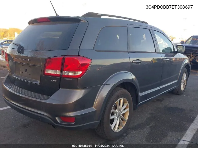 2014 Dodge Journey Sxt VIN: 3C4PDCBB7ET308697 Lot: 40785794