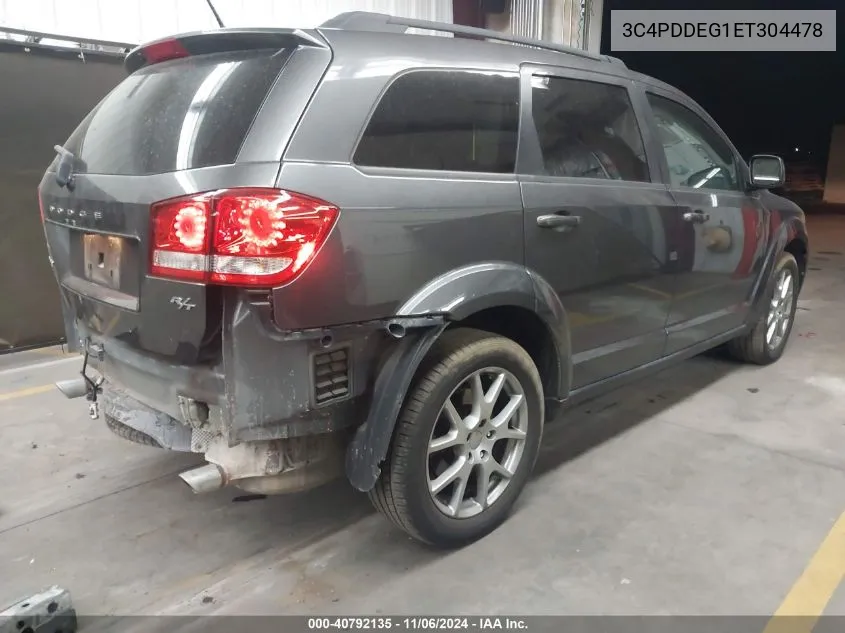 2014 Dodge Journey R/T VIN: 3C4PDDEG1ET304478 Lot: 40792135