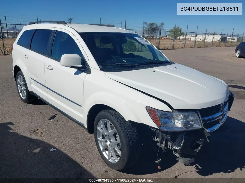 2014 Dodge Journey Sxt VIN: 3C4PDDBG8ET218511 Lot: 40794995