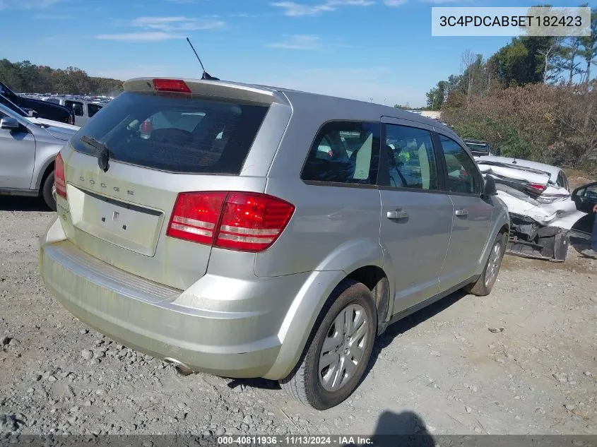 2014 Dodge Journey American Value Pkg VIN: 3C4PDCAB5ET182423 Lot: 40811936