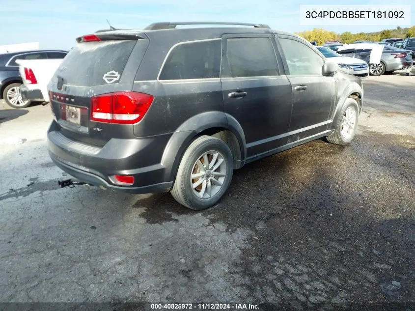 3C4PDCBB5ET181092 2014 Dodge Journey Sxt