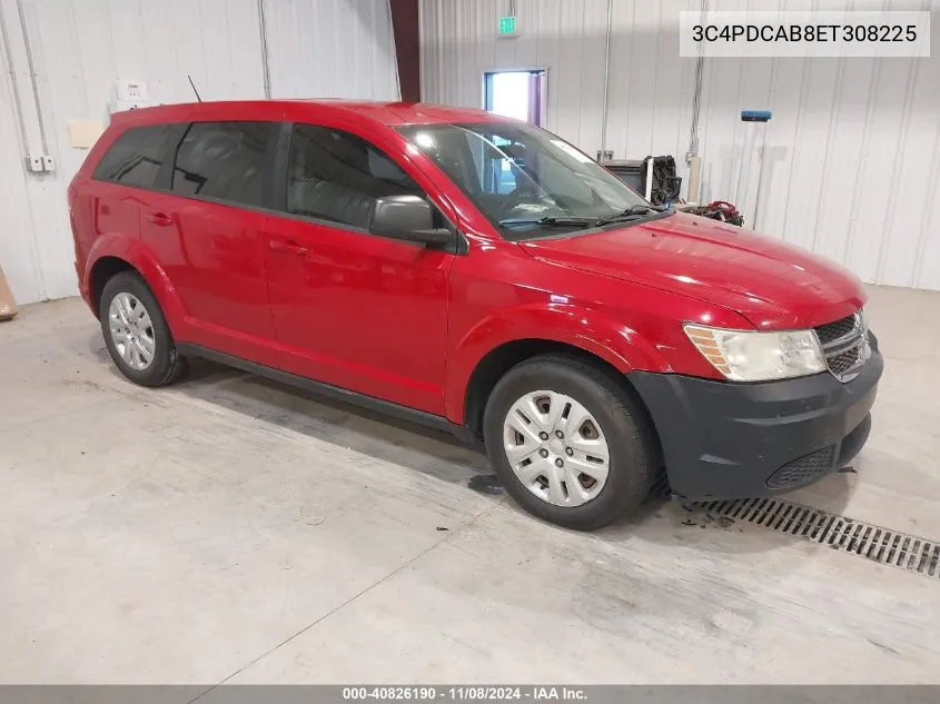 2014 Dodge Journey American Value Pkg VIN: 3C4PDCAB8ET308225 Lot: 40826190