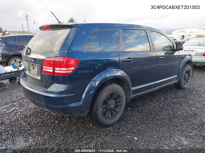 2014 Dodge Journey American Value Pkg VIN: 3C4PDCABXET201502 Lot: 40834553