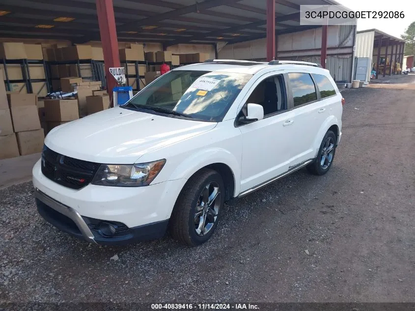 2014 Dodge Journey Crossroad VIN: 3C4PDCGG0ET292086 Lot: 40839416