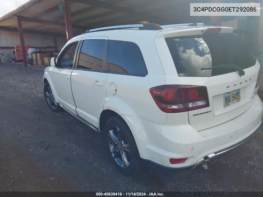 2014 Dodge Journey Crossroad VIN: 3C4PDCGG0ET292086 Lot: 40839416