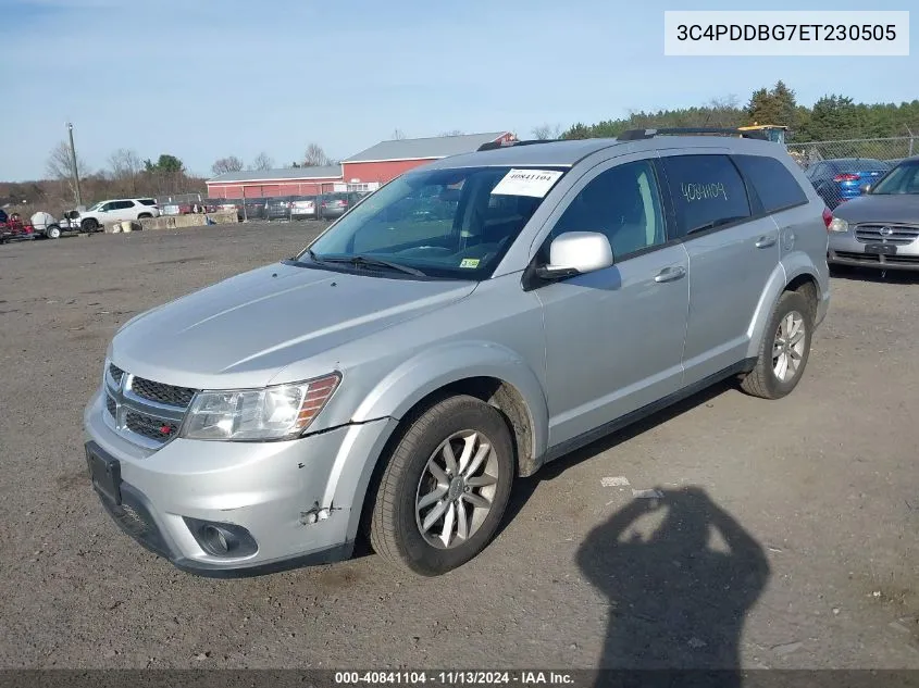 2014 Dodge Journey Sxt VIN: 3C4PDDBG7ET230505 Lot: 40841104