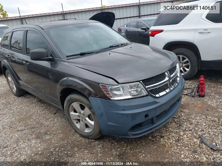 2014 Dodge Journey American Value Pkg VIN: 3C4PDCAB6ET140651 Lot: 40841858