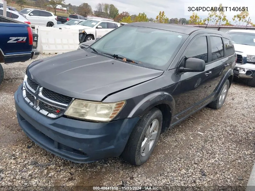 2014 Dodge Journey American Value Pkg VIN: 3C4PDCAB6ET140651 Lot: 40841858